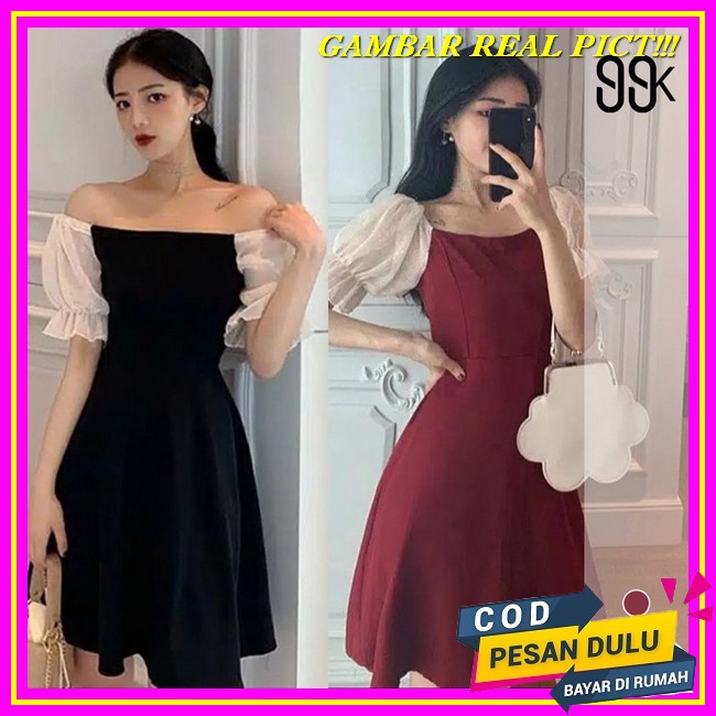 Dress Pesta Wanita Sp4 1497 Sexy Dresses Bahan Vaganza Fit To L Ld 84Cm / Gaun Party Kondangan Mewah