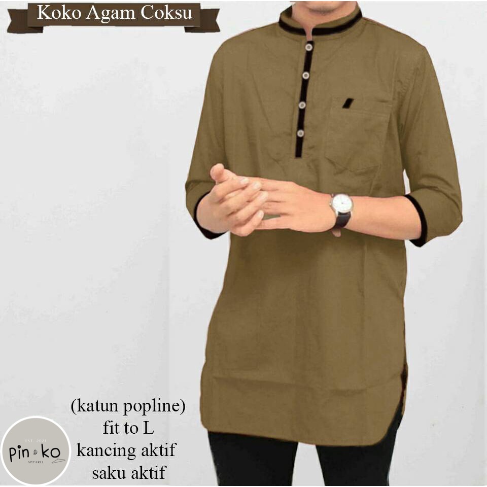 PIK - Koko Kurta Agam Jumbo L, XL, XXL, 3XL (59277, 61193, 62270, 66155)/ Best Seller / Koko Pria Jumbo