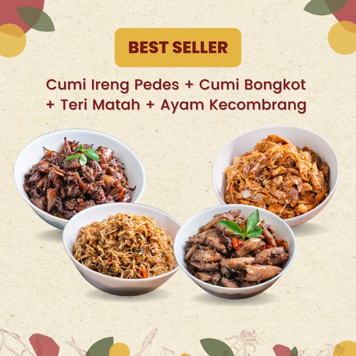 

⭐BISA COD⭐ Cumi Ireng + Cumi Bongkot + Teri Matah + Ayam Kecombrang 250gr