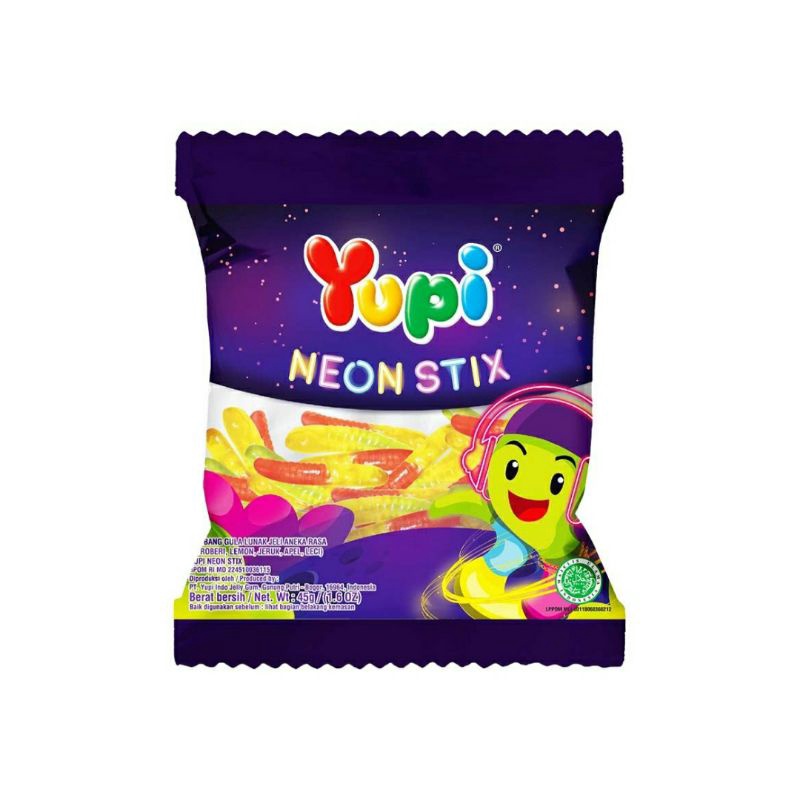 

Yupi Candy Gummy Neon Stick 45G