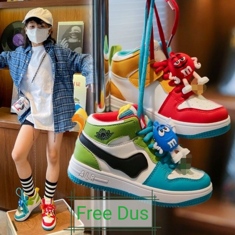 FREE DUS Sepatu boots anak laki laki perempuan import model kacang M&amp;M'S SP_74