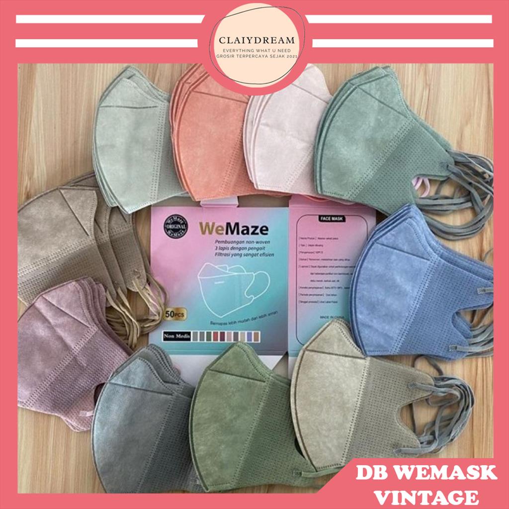MASKER DUCKBILL WeMask/WeMaze isi 50 Masker 3D 3 Lapisan