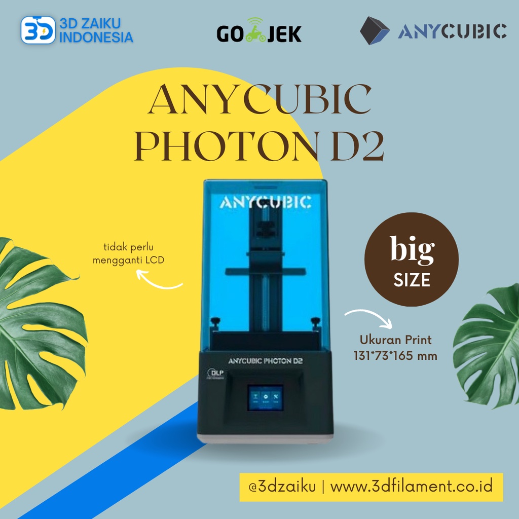 3D Printer Anycubic Photon D2 Big Size DLP dan Tidak Perlu Ganti LCD