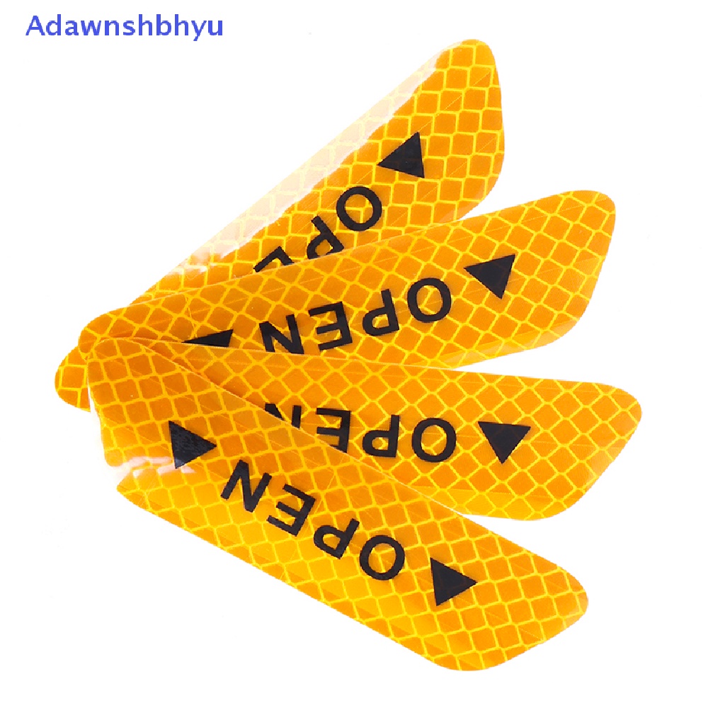 Adhyu 1PC Stiker Pintu Mobil Safety Warning Mark OPEN High Reflektif Sticker ID