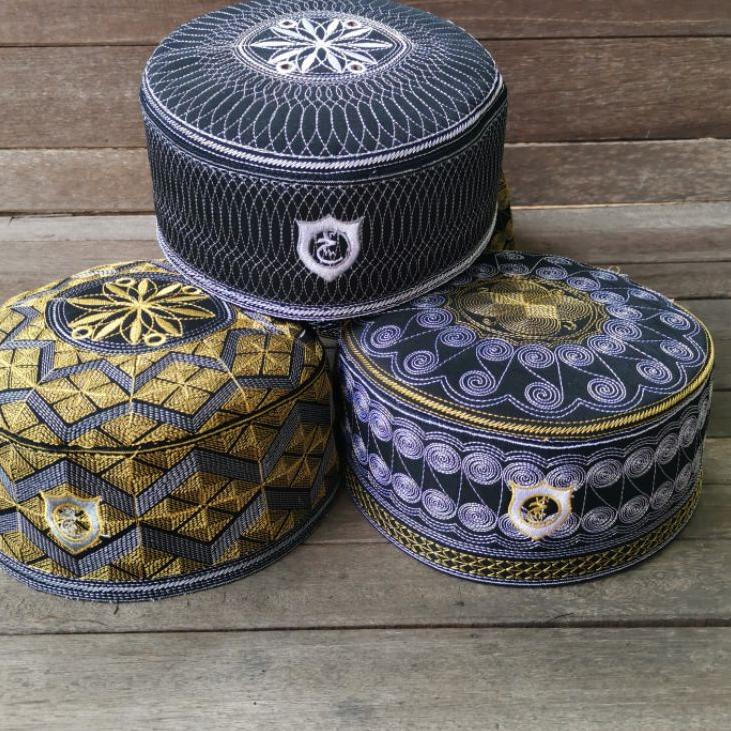 MQ.21De22ž ‣ Kopiah Terompah Nabi Bordir Mewah Kopiah Darkah Kopiah Malaysia Kopiah Habib Kopiah San