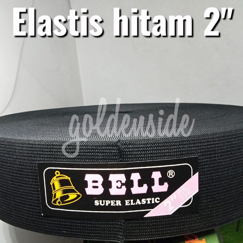 Elastis hitam 2&quot; / Elastis hitam 5cm / Elastis lebar 5cm per meter