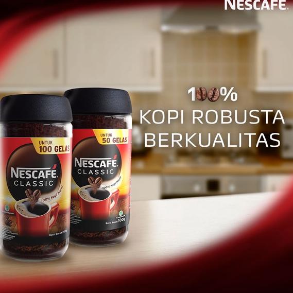 

cxl60 NESCAFE Classic Kopi Instan Kopi Hitam 200g Jar .,.,.,.,