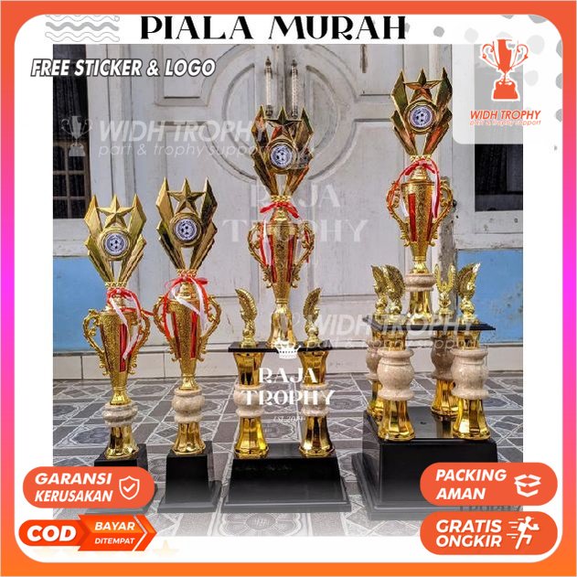 TROPI PIALA PAKET  ISI 4 KAKI 4 2 1 1 FOURFEO FUTSAL BADMINTON