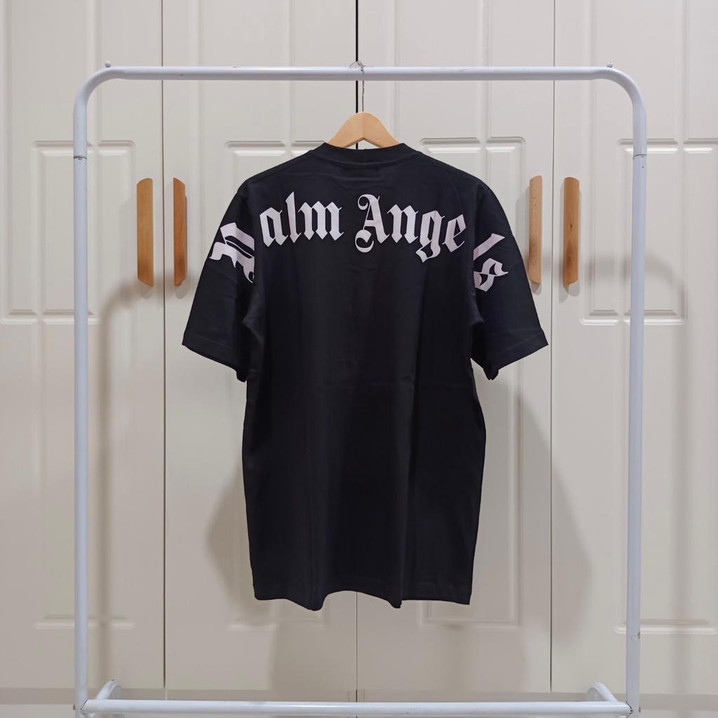 Jual Kaos Palm Angels Big Font Logo Belakang Tee Oversize Hitam Putih