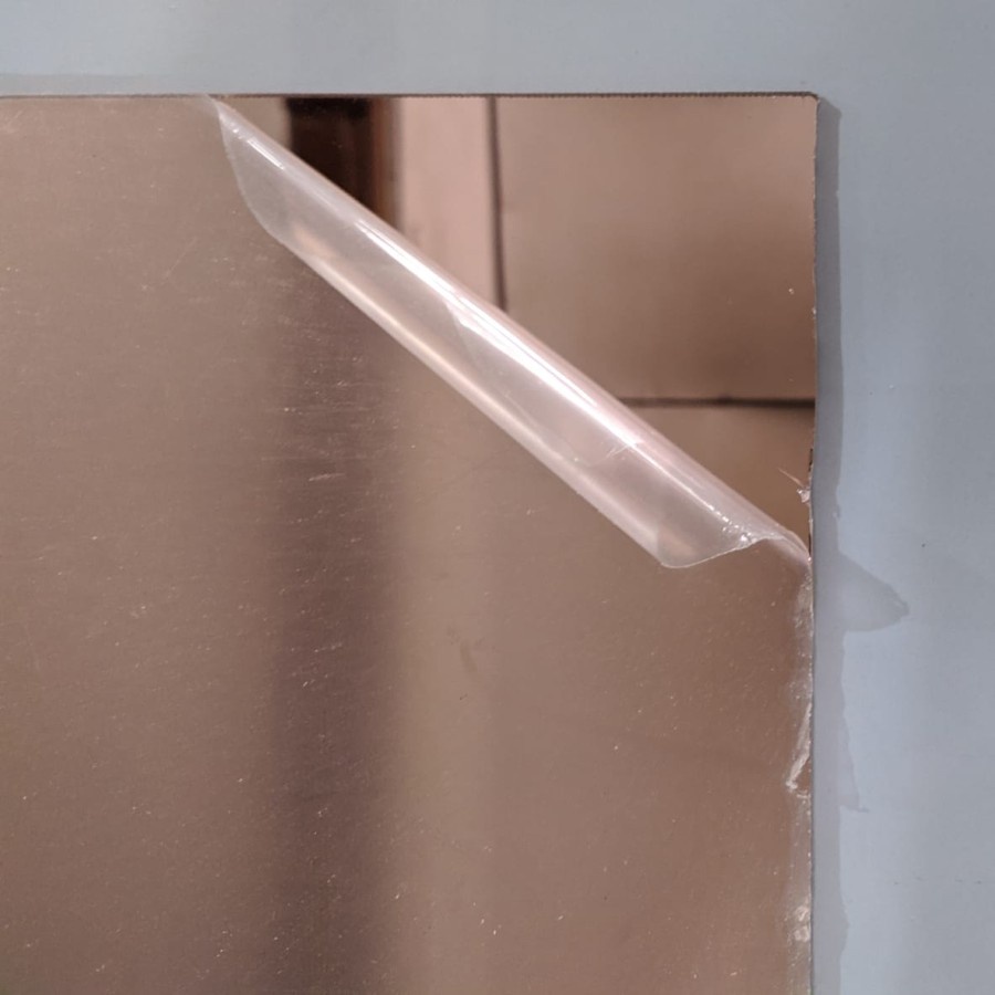 Acrylic Akrilik Rose Gold Mirror A6 Kaca 2mm Marga Cipta 2 mm Murah
