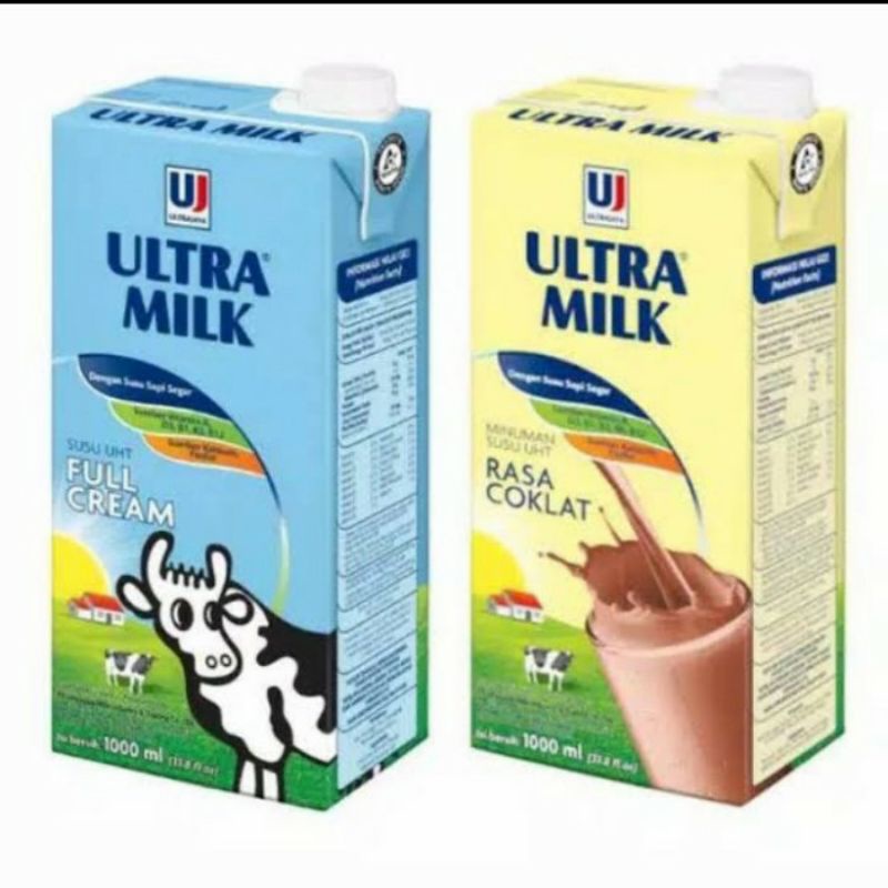 

Susu Ultra Milk UHT 1000ml / 1 Liter Full Cream dan Coklat