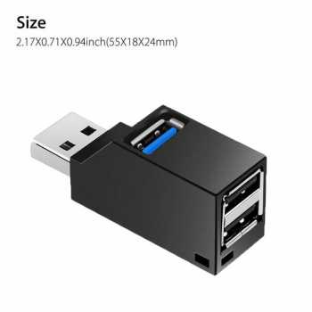 Mini USB Hub Super Speed Dengan 2 Port USB 2.0 dan 1 Port USB 3.0 Untuk Laptop Komputer / Usb Hub 3 Ports Connection USB 2.0 Kecepatan Data Transfer Rate Up To 480 Mbps / Super Speed Usb Konektor Usb Cabang 3 Ports Mini Super Speed / USB Transfer Data