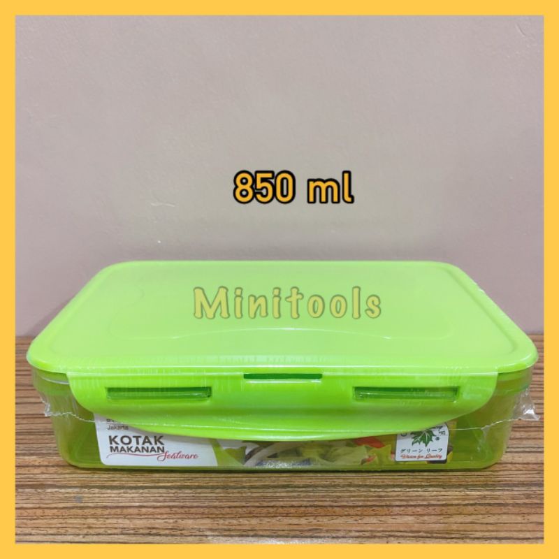 Tempat Makan Sealware Anti Tumpah 850ml / Kotak Bekel Anak / Green Leaf 7221