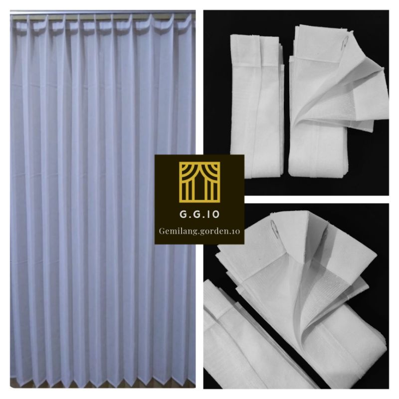 Gorden Vitrase Polos Gorden Siang Putih Transparan
