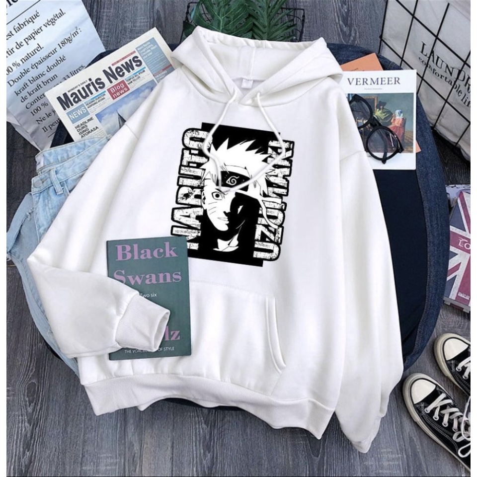 UZUMAKI NARUTO  anime Jumper Hoodie II  Sweater Hoodie Trendy II Sweter Oblong Topi Sz M - XL ( Pria &amp; Wanita / Anak &amp; Dewasa )