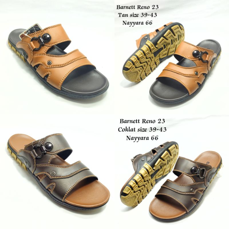 Sandal pria kulit Barnett Reno max 01 Reno 23 Sandal Casual pria