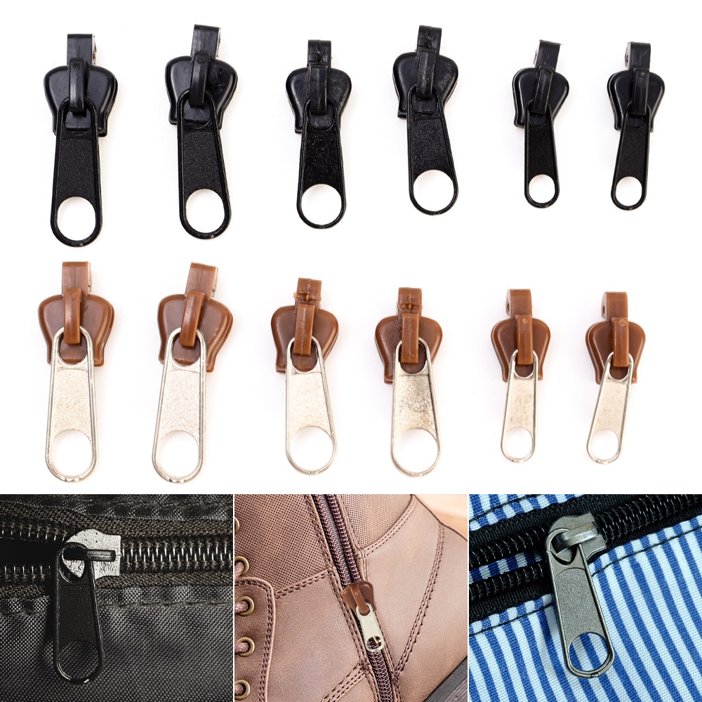 [Hot Sale] Kepala Ritsleting Yang Dapat Diganti Untuk Tas Pakaian Penarik Ritsleting 6 Pcs DIY Alat Jahit Portable Repair Kit