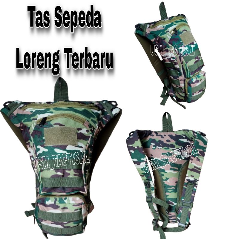Tas sepeda loreng tni kasad terbaru - tas sepeda gendong pria dan wanita