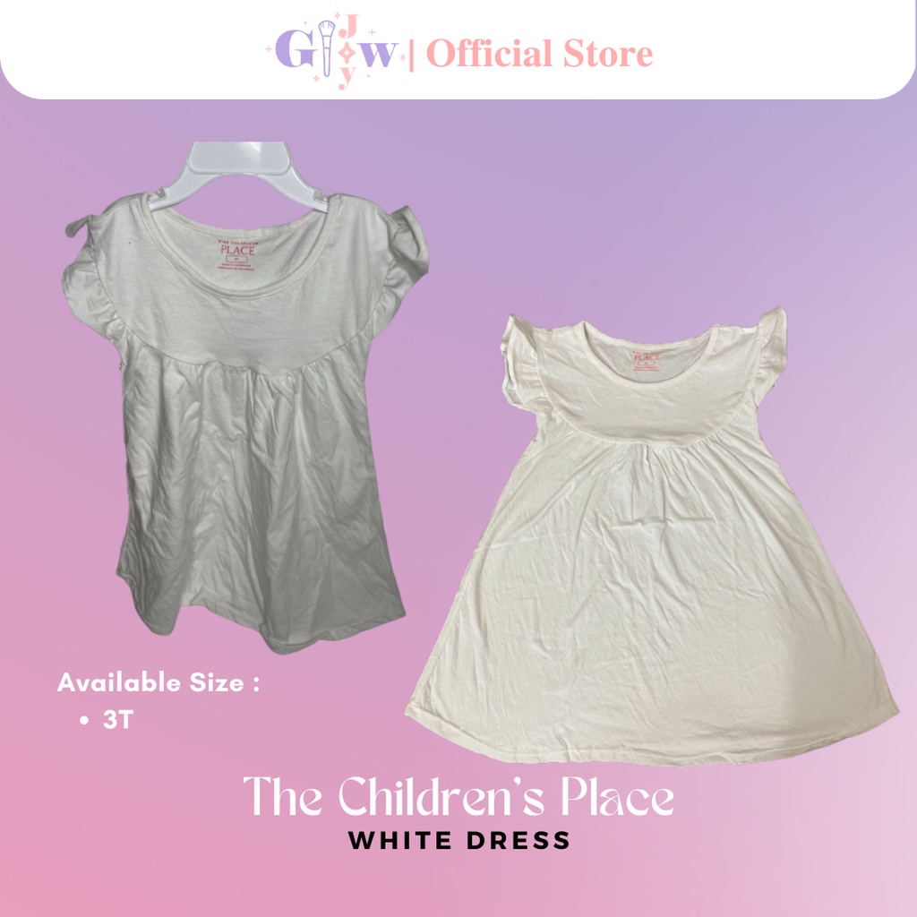 A5015 THE CHILDREN'S PLACE white dress / / baju anak kecil bayi remaja girl bodysuit jumper pakaian perempuan laki laki cowo cewe cewek cowok kemeja overall lucu unik imut gemas gemes murah sisa ekspor export kaos kaus