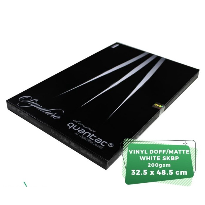 

Kertas A3+ Sticker QUANTAC Vinyl Doff (Matte) White SKBP-1PACK-100LBR