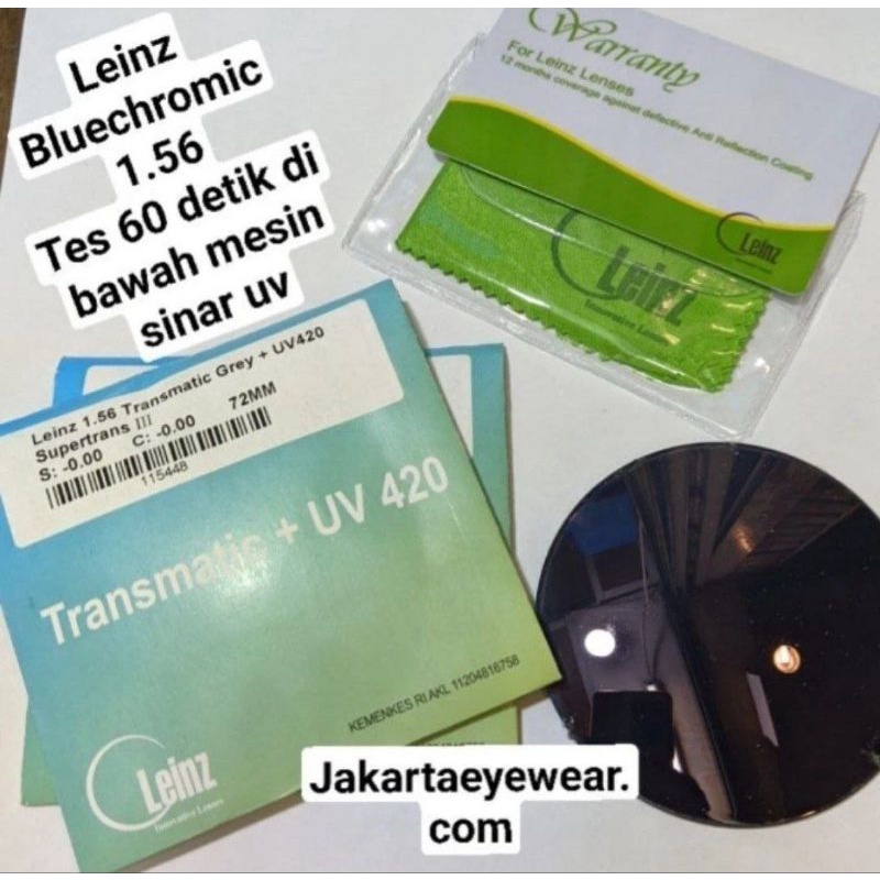 Lensa LEINZ Transmatic Photochromic Blucare UV420 Anti Blue Ray Bluechromic Blucromic Hi Index