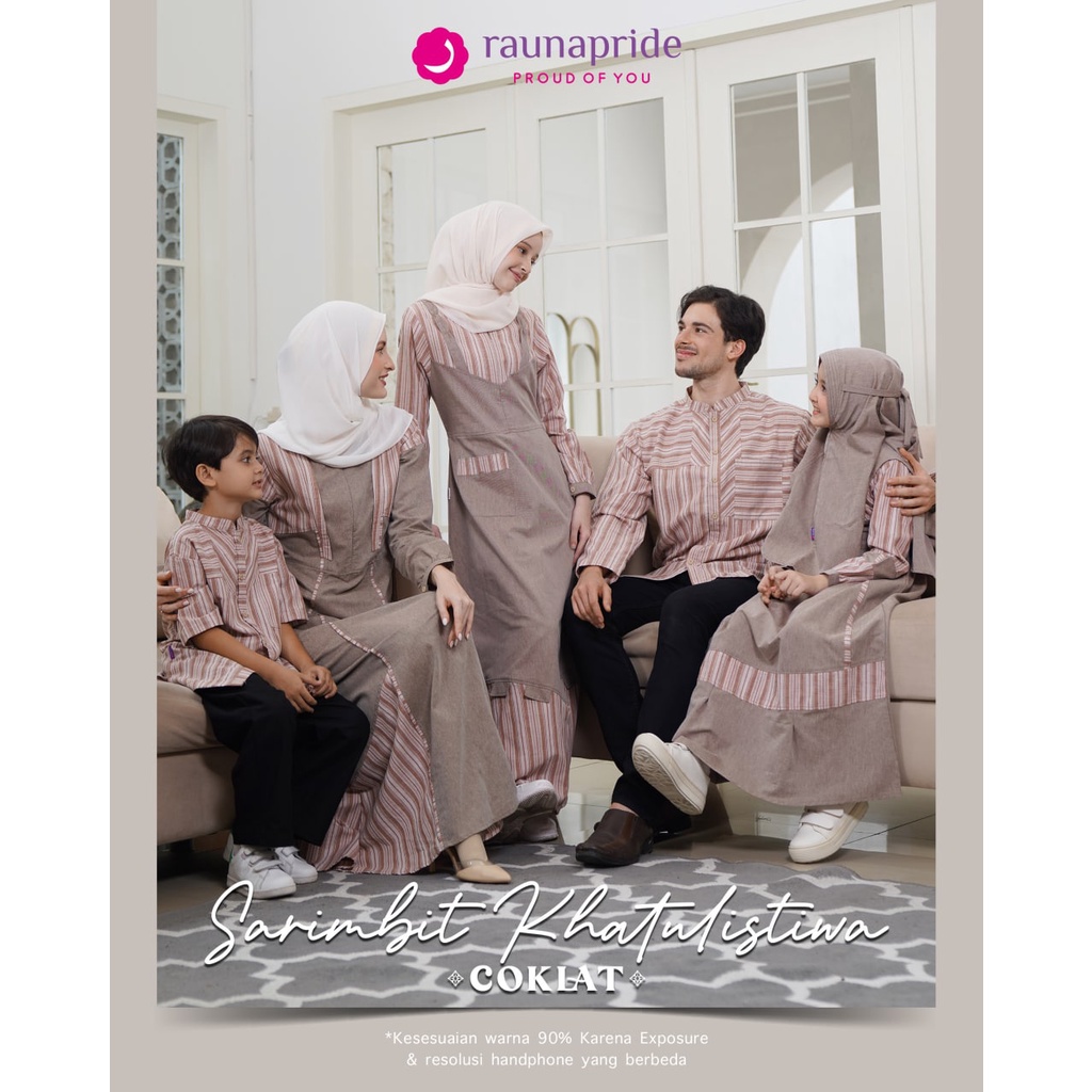 Rauna Sarimbit Keluarga / SR-11 Coklat / Fashion Muslim