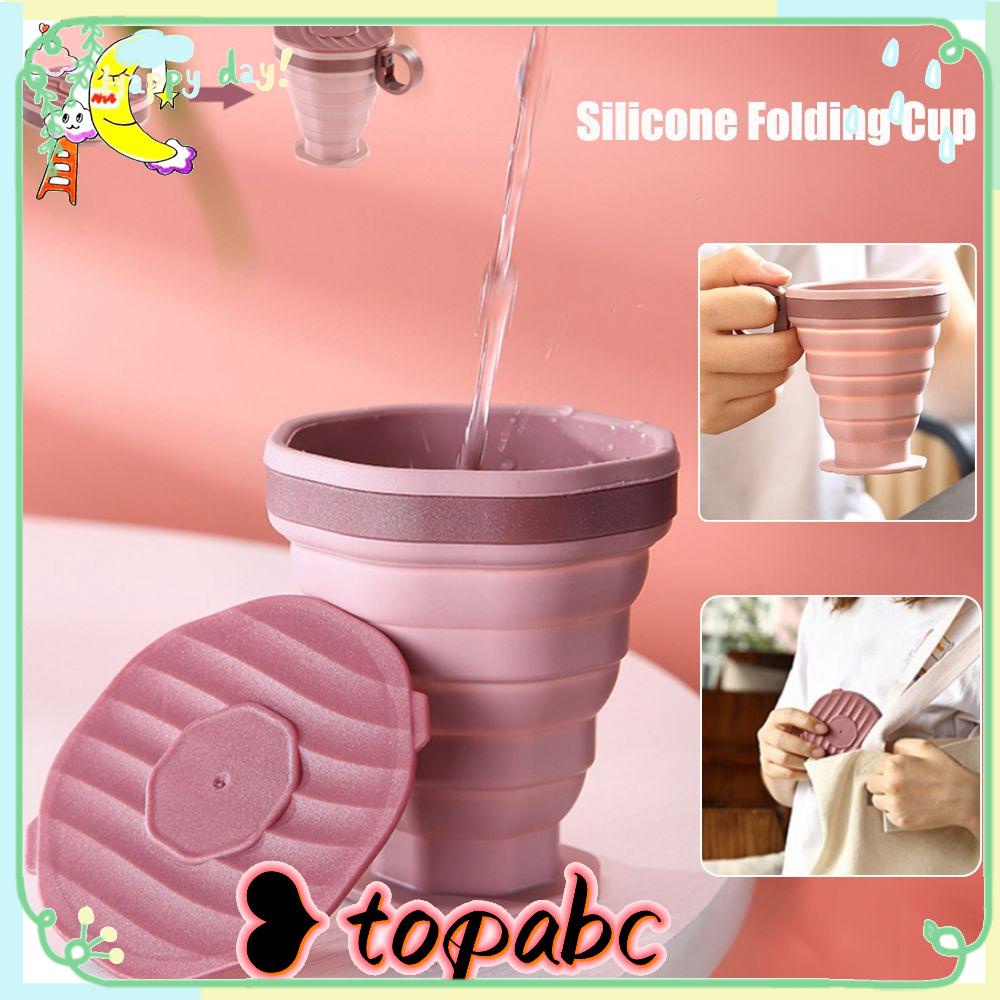 Top 220ml Collapsible Silicone Cup Camping Telescopic Travel Supplies Mug Minum Lipat