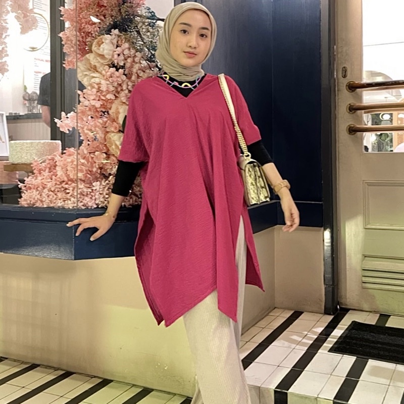 LIDYA BLOUSE OUTER / LONG NAGITA CRINKLE OVERSIZE
