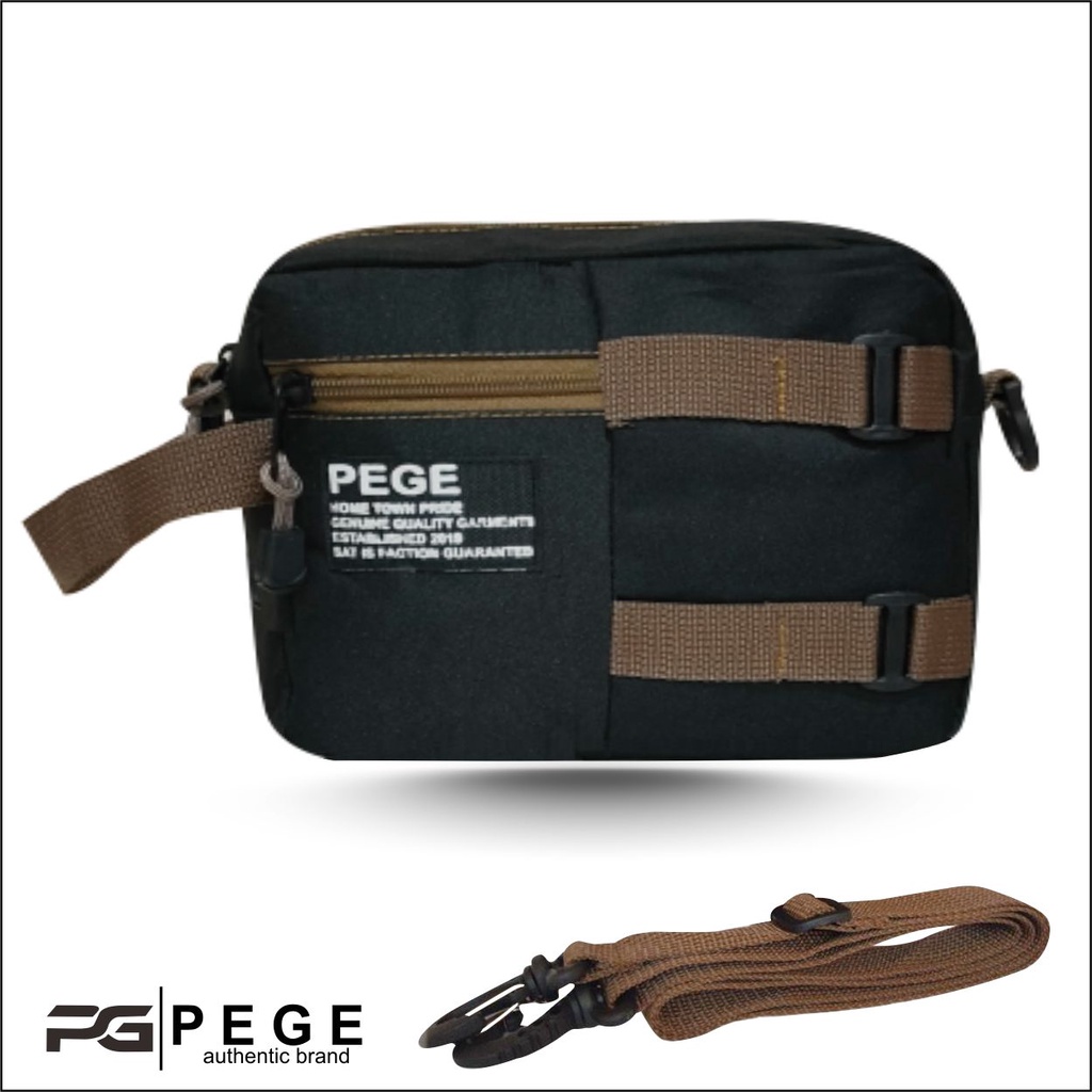 Tas Selempang Bahu 2in1 Pria PEGE Adonis Bisa Untuk Pouch dan Slingbag - PG 8941