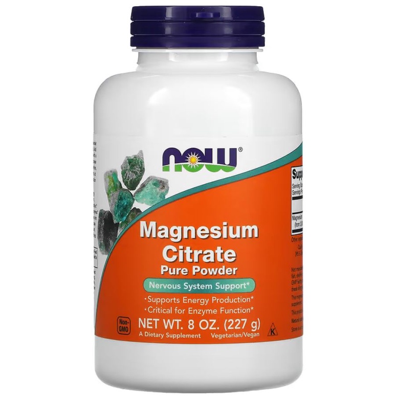 Now Food Magnesium Citrate Pure Powder 227 g Kesehatan Saraf ORI USA