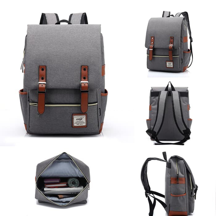 KOREAN STYLE BACKPACK/TAS RANSEL DENGAN PORT CHARGER IT-01