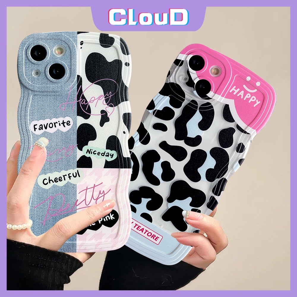 Casing Tepi Bergelombang Motif Leopard OPPO A17 A16 A76 A96 A77s A78 A53 A15 A95 A5 A7 A55 A9 A74 A17K A77 A3s A12 A52 A16s A5s A1k A54 A57 Reno 8T 7Z 7 8Z 6 8 Patch Denim Smiley Sarung Soft Cover