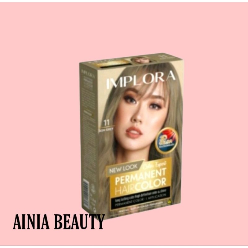 IMPLORA New Hair Color Permanent Ash Grey / Pewarna Rambut / Pirang Rambutt