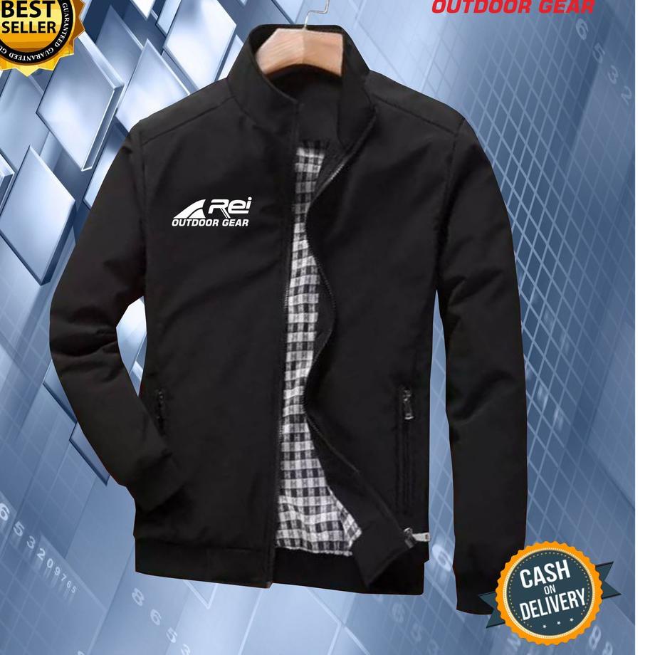 Stok Terbatas Jaket Bomber Kasual Premium Parasut semi anti air PRIA WANITA REI OUTDOOR