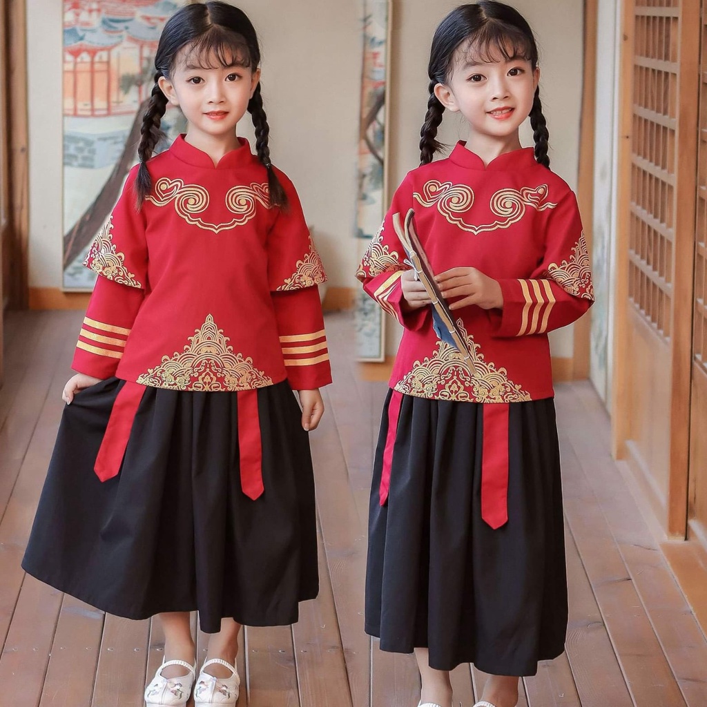 Setelan Cheongsam Anak Laki Laki atau Perempuan KINGDOM