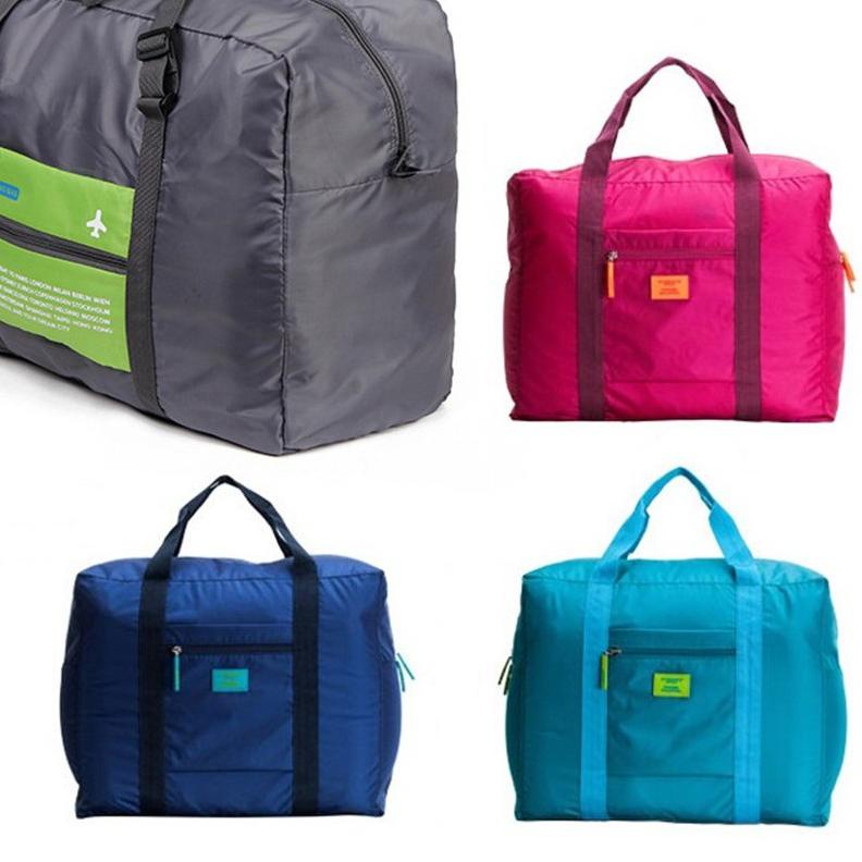 ↻ Foldable Travel Bag Tas Travel Praktis untuk Tempat Bawa Baju Pakaian Bepergian Mudik Ukuran Besar