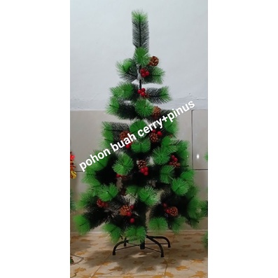 Promo 120cm (1.2m) Pohon natal 1.2m (4Feet)Kaki besi bisa cod)ungu,hijau,kuning,putih,ekortupai bisa pohon saja,bisa komplit
