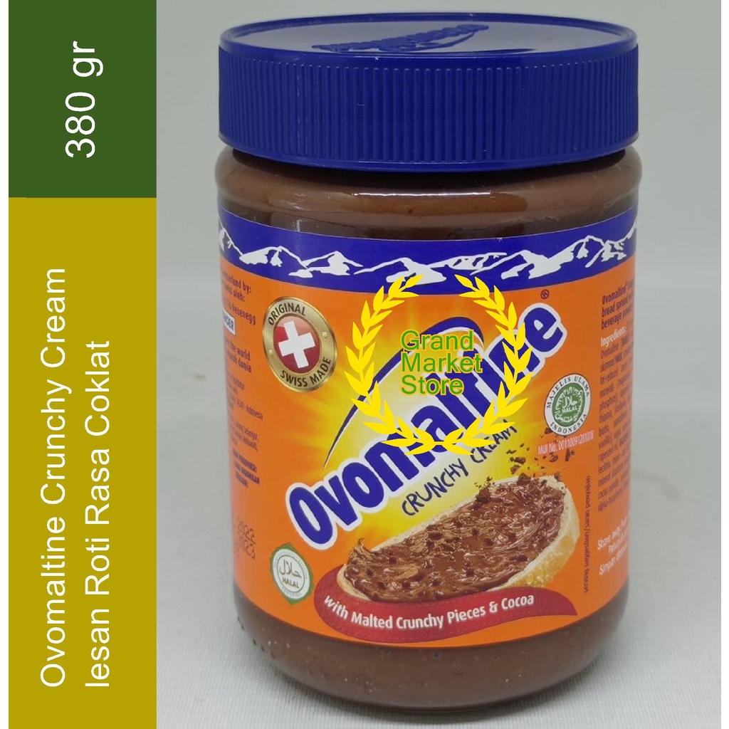 

Ovomaltine Crunchy Cream, Olesan Roti Rasa Coklat 380 gr