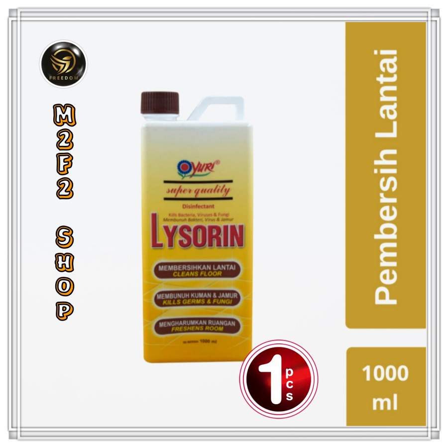 Yuri Lysorin Disinfectant Pembersih Lantai Botol - 1000 ml (Kemasan Satuan)