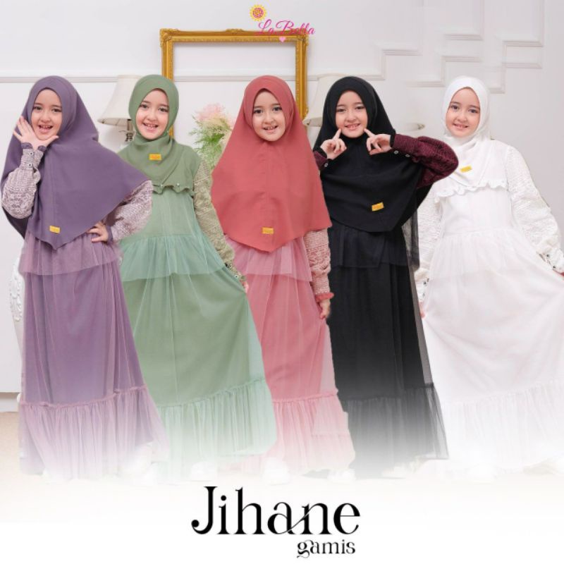 Gamis Pesta Anak Remaja Perempuan Brokat Brukat Tile Tutu Mewah Jihane Labella