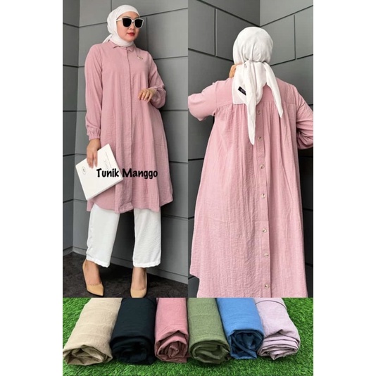Tunik Manggo | Winody | Bahan Linen Crinkle Premium