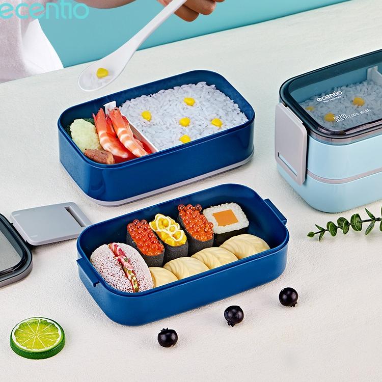 ecentio tempat bekal makan set/termos air panas lucu Led Display double-layer plic lunch box 1600ml+