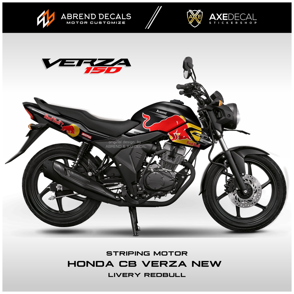 STRIPING CB 150 VERZA NEW REDBULL RACING / STIKER MOTOR HONDA CB VERZA DESIGN CUSTOM