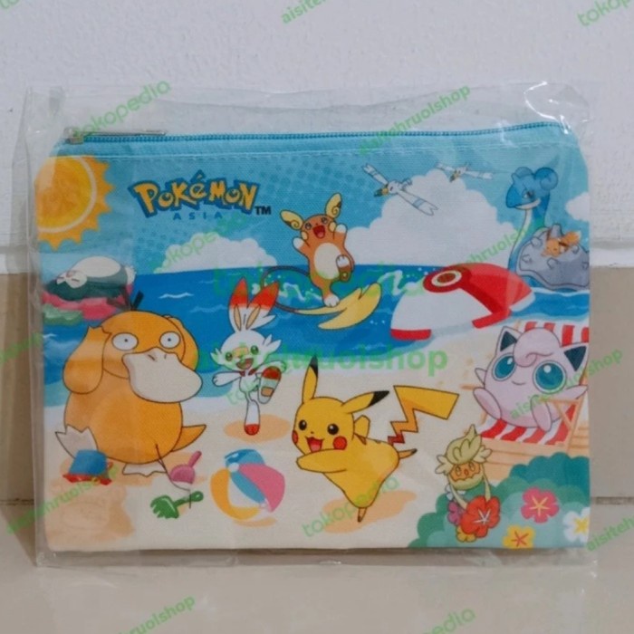 Branded Pouch / Dompet Canvas Pokemon Series Dari Yoshinoya (Ori)