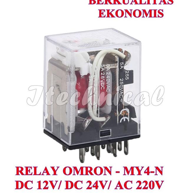 ORIGINAL% RELAY MY4 12V OMRON / RELAY MY4N 24V OMRON / RELAY MY4-N 220V 14 PIN