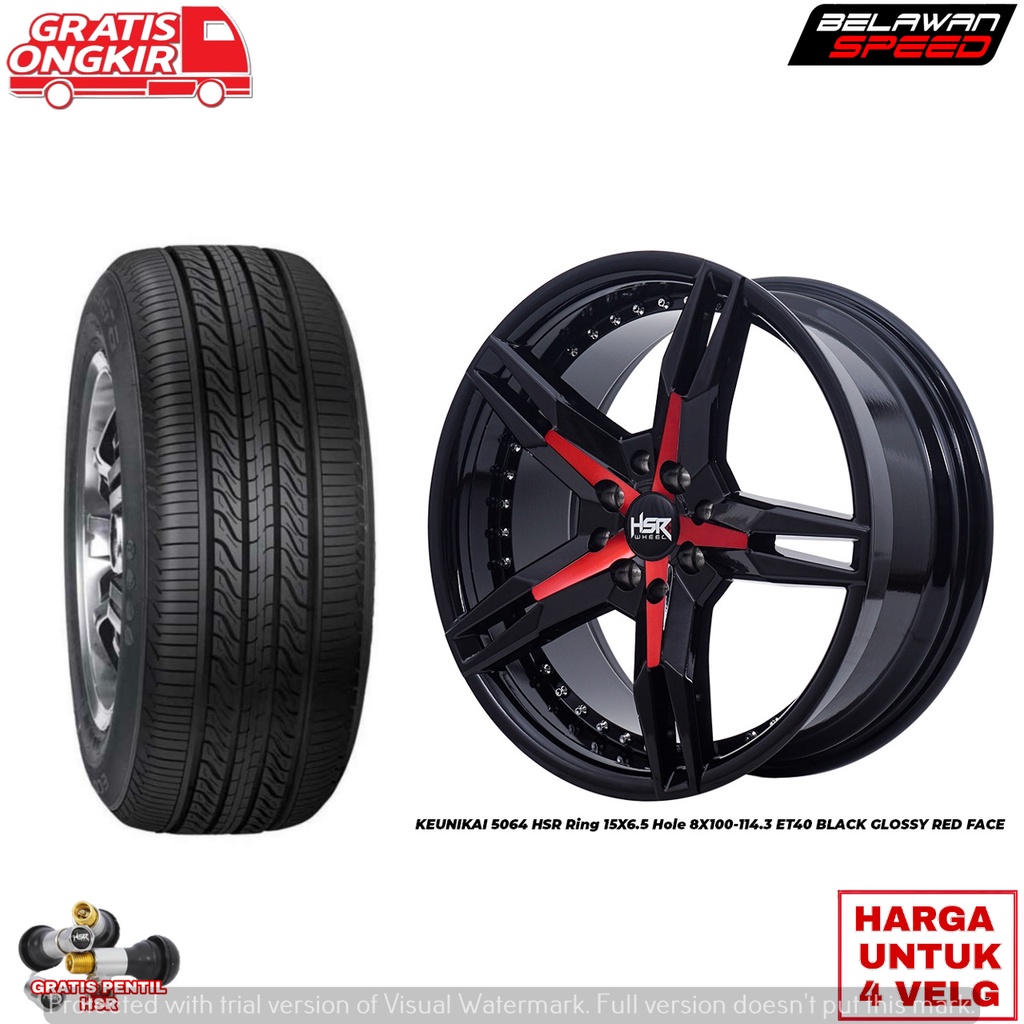 PROMO PAKETAN VELG MOBIL VELG PLUS BAN RING 15 HSR KEUNIKAI PLUS BAN ACCELERA/FORCEUM UNTUK XENIA LI