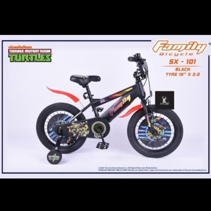Sepeda Anak Bmx 12 & 16 Inch Family Turtles #Original
