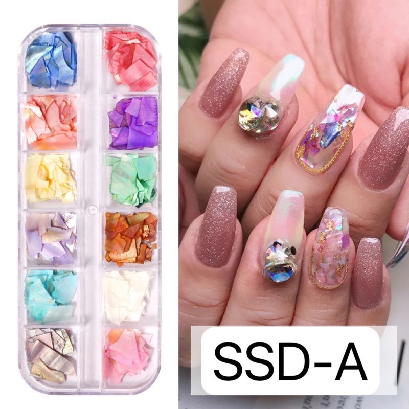 Sea Shell Dust / Pecahan Kerang Aksesoris Nail Art/ Sea Shell Aksesoris