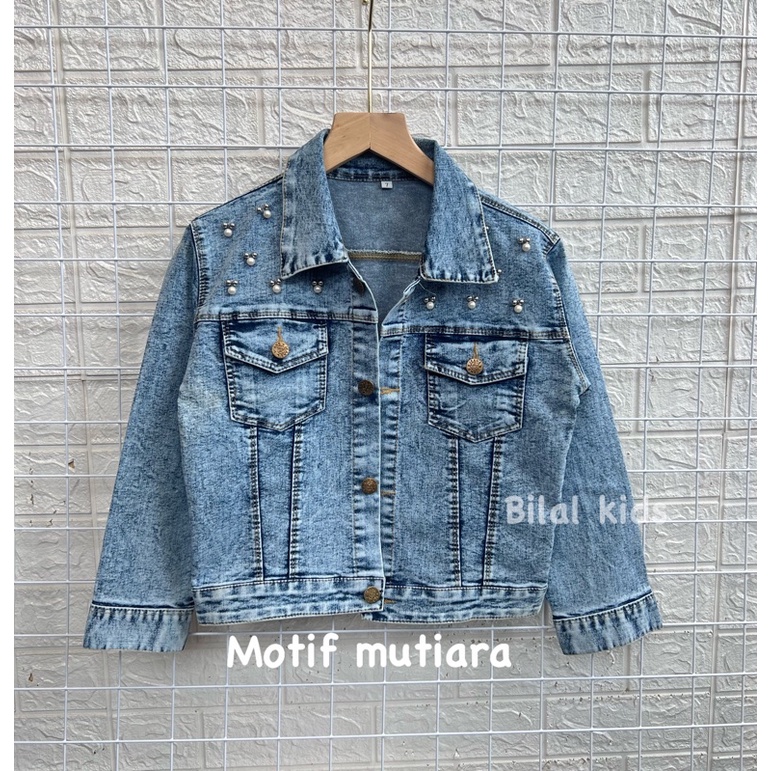 JAKET JEANS ANAK PEREMPUAN MOTIF  1-2th