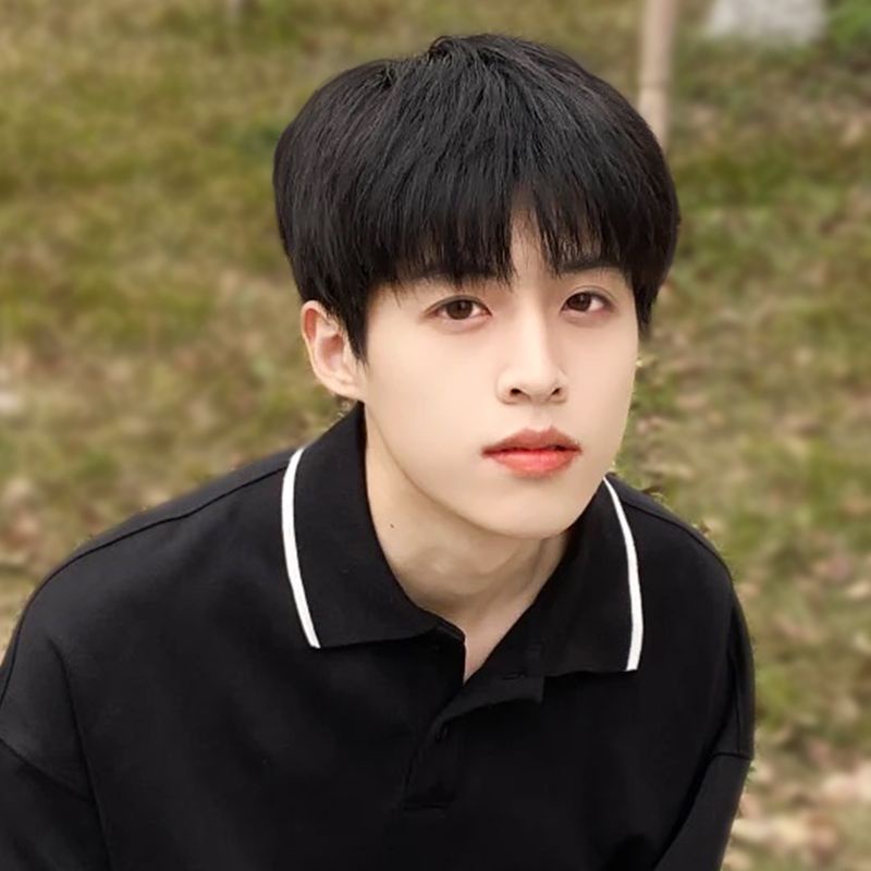 Wig Pria Rambut Pendek Rambut Asli Penuh Rambut Asli Versi Korea Tampan Berbulu Alami Wig Cover Terl